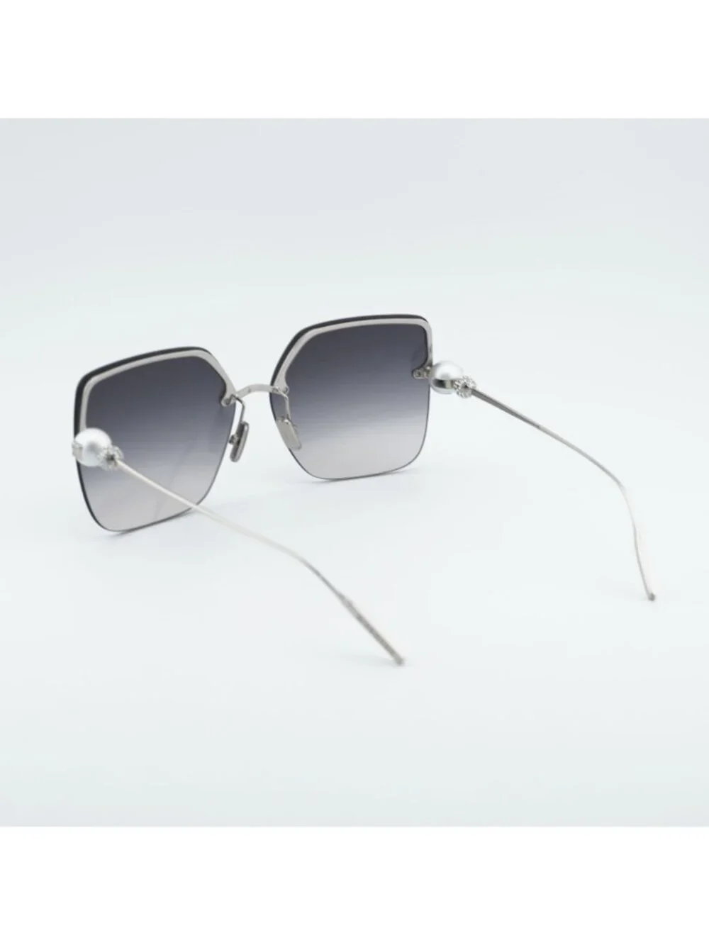 Givenchy GV40110U 16B Sunglasses Silver Butterfly Frame, Grey Lenses